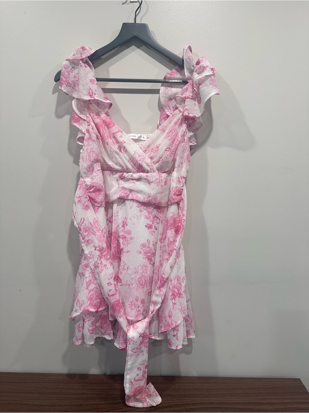 Altar'd State White and Pink Floral dress